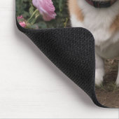 Tapis De Souris Corgi Dans Les Roses Rose, (Coin)