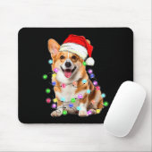 Tapis De Souris Corgi Dog Christmas Lights Pajama Funny  (Avec souris)