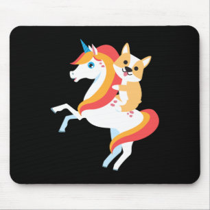 Tapis De Souris Corgi équitation Unicorn mignon chien drôle Coût d