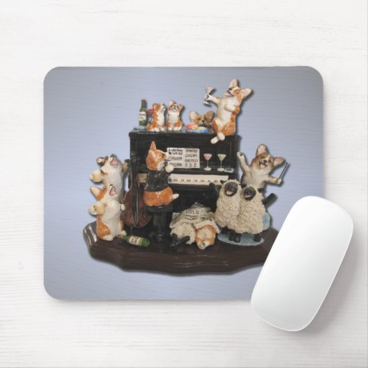 Tapis De Souris Corgi et moutons Mousepad "d'heure Yappy" (Avec souris)