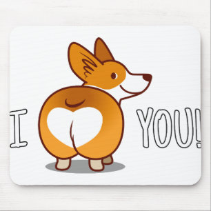 Tapis De Souris Corgi - Je t'aime