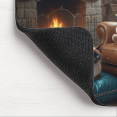 Tapis De Souris Corgi lit à un chat (Coin)