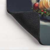 Tapis De Souris Corgi Noël neige hiver (Coin)