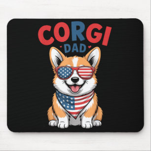 Tapis De Souris Corgi Papa Patriotique Corgi Papa Chien Aamerica 4