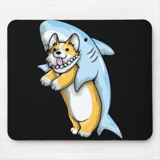 Tapis De Souris Corgi Shark Funny Corgi Costume 988 (Devant)