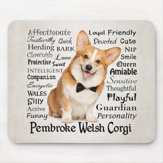 Tapis De Souris Corgi Traits (Devant)
