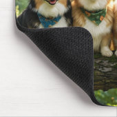 Tapis De Souris Corgis et oiseau (Coin)