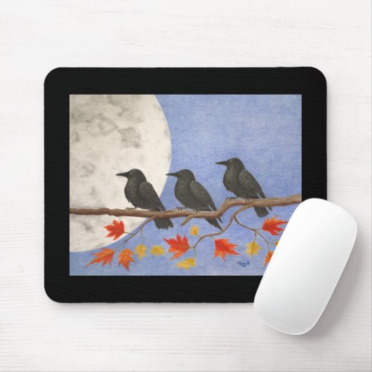 Tapis De Souris Corneilles de récolte Mousepad (Avec souris)