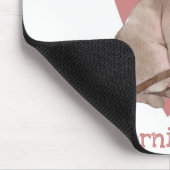 Tapis De Souris Cornouailles Rex Chat Aquarelle Kitty Coeur rose (Coin)