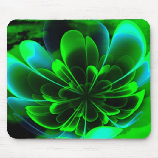 Tapis De Souris Corolla Stimulée Verte Pétales (Devant)