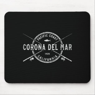 Tapis De Souris Corona Del Mar Ca Canne à pêche croisées vintage