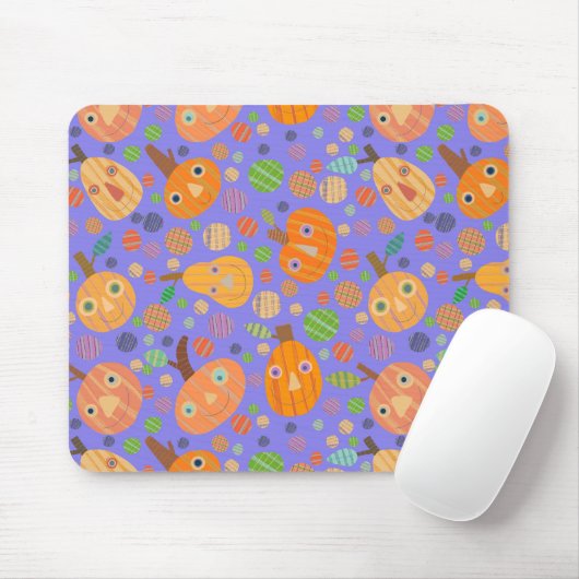 Tapis De Souris Correctif Citrouille violet (Avec souris)