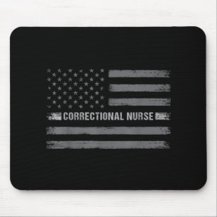 Tapis De Souris Correctional Nurse US Flag Vintage Health Care