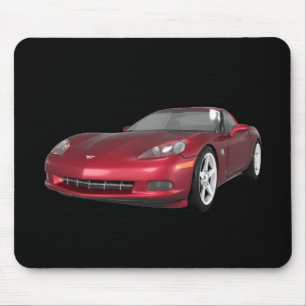 Tapis De Souris Corvette 2008 : Voiture de sport : Candy Apple Fin