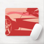 Tapis De Souris Corvette d'art pop rouge (Avec souris)