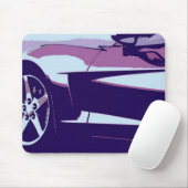 Tapis De Souris Corvette d'art pop violette (Avec souris)
