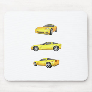Tapis De Souris Corvette jaune :