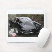 Tapis De Souris Corvette noire Valentine (Avec souris)