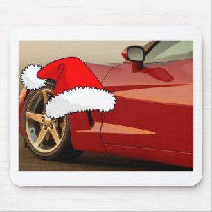 Tapis De Souris Corvette rouge Noël