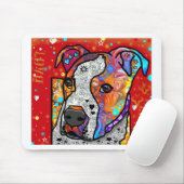 Tapis De Souris Cosmic Pit Bull - Couleur Lumineuse - Idée Cadeau (Avec souris)