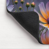 Tapis De Souris Cosmos Abstrait Orange et Violet (Coin)