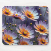 Tapis De Souris Cosmos orange et violet Abstrait (Devant)