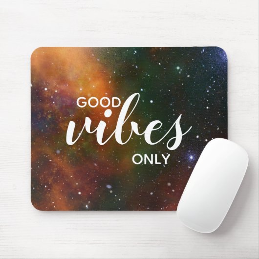 Tapis De Souris Cosmos Space Galaxy Stars Good Vibes seulement Cit (Avec souris)