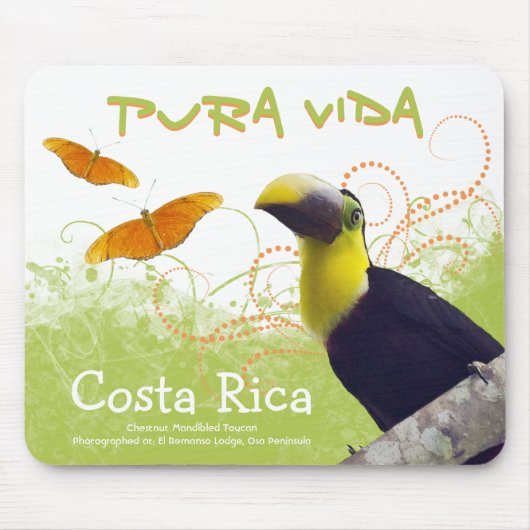 Tapis De Souris Costa Rica Pura Vida Toucan Mousepad (Devant)