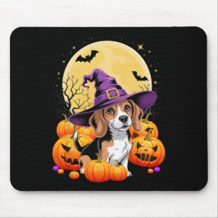 Tapis De Souris Costume Citrouille Beagle Halloween Pour Hommes Fe