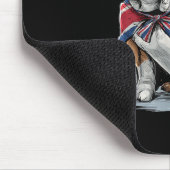 Tapis De Souris Costume cool Bulldog En Couleurs Britanniques (Coin)