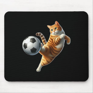 Tapis De Souris Costume de chat jouant au football Propriétaire de