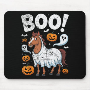 Tapis De Souris Costume de fantôme de cheval drôle pour amateur de