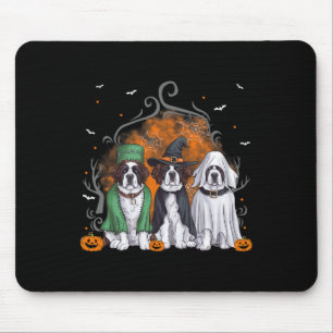 Tapis De Souris Costume de fantôme de chien Saint-Bernard pour Hal