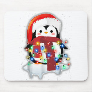 Tapis De Souris Costume de manchot de Noël joyeux
