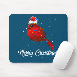 Tapis De Souris Costume de Noël Cardinal Bird Light Cardinal
