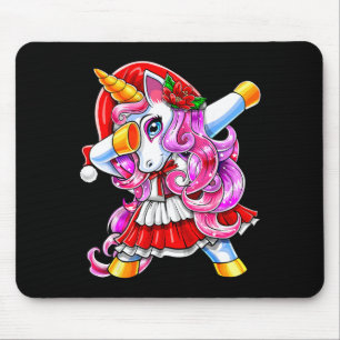 Tapis De Souris Costume de Noël Licorne Dabbing Santa Licorne Gi