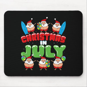 Tapis De Souris Costume de Père Noël d'été pour Noël en juillet Fê