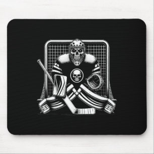 Tapis De Souris Costume de squelette de gardien de but de hockey s