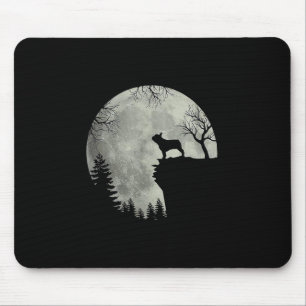 Tapis De Souris Costume D'Halloween Chien Et Lune Français