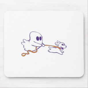 Tapis De Souris Costume d'Halloween graphique pour chien fantôme m