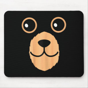 Tapis De Souris Costume Halloween Visage de l'ours Brown Ours Anim