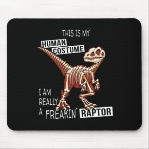 Tapis De Souris Costume humain Dino Halloween Freakin Velociraptor