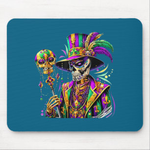 Tapis De Souris Costume mardi gras crâne de sucre carnaval nouvell
