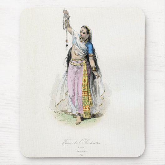Tapis De Souris Costume traditionnel de femme indienne (Devant)