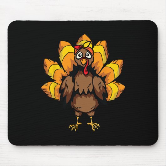Tapis De Souris Costume Turquie Thanksgiving Day mignon Automne au (Devant)