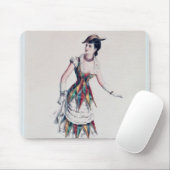 Tapis De Souris Costumez la conception pour un harlequin féminin, (Avec souris)