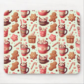 Tapis De Souris Cosy Christmas Cocoa and Gingerpain Motif (Devant)