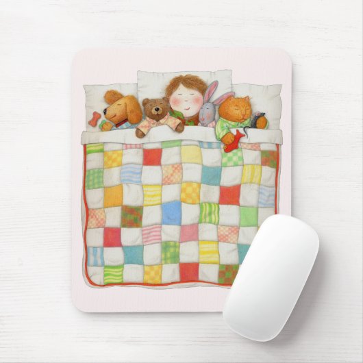 Tapis De Souris COSY QUILT Mousepad - Rose (Avec souris)