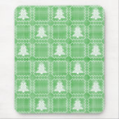 Tapis De Souris Cosy sapin de Noël affreux pull à damiers motif (Devant)