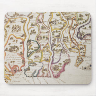 Tapis De Souris Côte de l'Afrique et de la rivière Gambie 1622